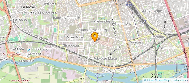 localisation de l'entreprise COMITE DE QUARTIER LAKANAL-STRASBOURG-PREBENDES à TOURS