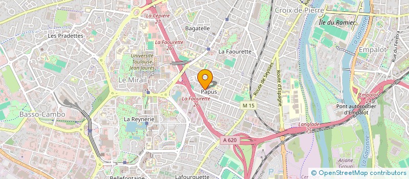 localisation de l'entreprise COMITE DE QUARTIER PAPUS-TABAR-BORDELONGUE à TOULOUSE