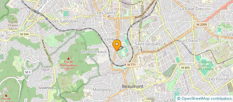 localisation de l'entreprise COMITE DE QUARTIER SALINS REGENSBURG VERDUN VALLIERES  CLERMONT-FERRAND