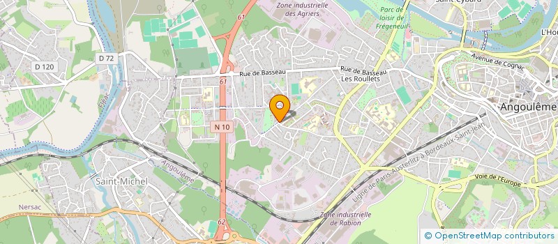 localisation de l'entreprise COMITE DE QUARTIER SILLAC GRANDE GARENNE à ANGOULEME