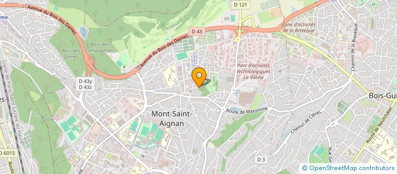 localisation de l'entreprise COMITE DE QUARTIER VILLAGE VATINE à MONT-SAINT-AIGNAN