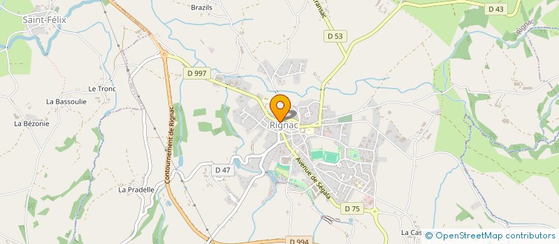localisation de l'entreprise COMITE DE RIGNAC DE LA F.N.A.C.A  RIGNAC