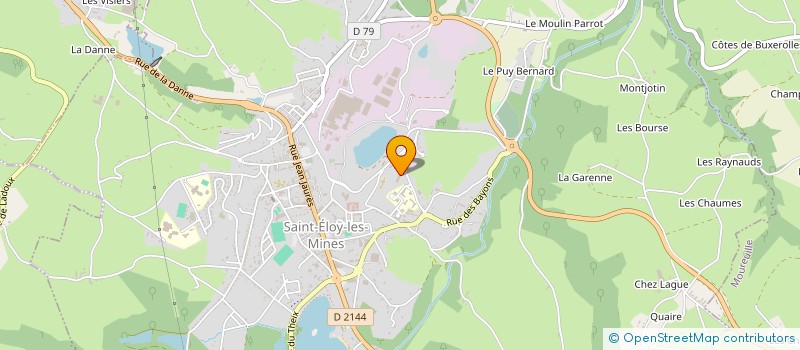 localisation de l'entreprise COMITE DE SAINT ELOY LES MINES DU SECOURS POPULAIRE FRANCAIS  SAINT-ELOY-LES-MINES