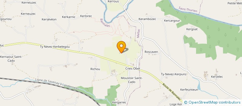 localisation de l'entreprise COMITE DE SAUVEGARDE DE LA CHAPELLE DE SAINT CADO  BANNALEC