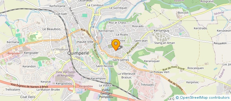 localisation de l'entreprise COMITE DE SAUVEGARDE DE LA CHAPELLE SAINT DAVID  QUIMPERLE