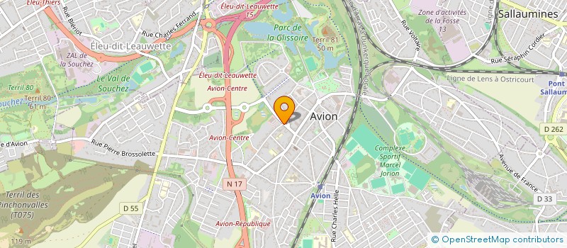 localisation de l'entreprise COMITE DE SECOURS POPULAIRE FRANCAIS D'AVION à AVION