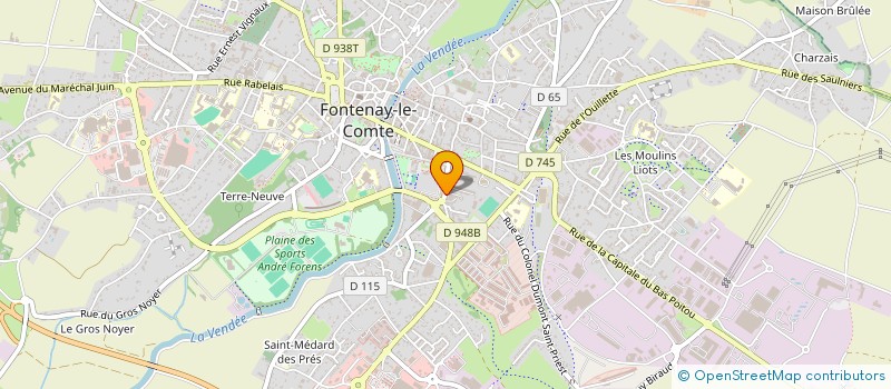 localisation de l'entreprise COMITE DE SECTEUR ADMR DE FONTENAY VENDEE SEVRE AUTISE à FONTENAY-LE-COMTE