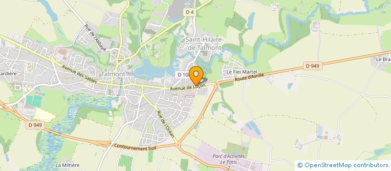 localisation de l'entreprise COMITE DE SECTEUR ADMR DU MOUTIERROIS ET DU TALMONDAIS  TALMONT-SAINT-HILAIRE