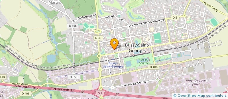 localisation de l'entreprise COMITE DE SEINE ET MARNE DE JUDO JUJITSU KENDO ET DISCIPLINES ASSOCIEES à BUSSY-SAINT-GEORGES