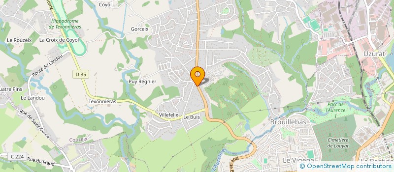 localisation de l'entreprise COMITE DE SOUTIEN DU TOUR CYCLISTE DU LIMOUSIN NOUVELLE-AQUITAINE  COUZEIX