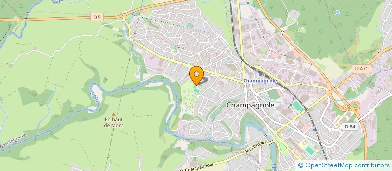localisation de l'entreprise COMITE DE TENNIS DU JURA à CHAMPAGNOLE