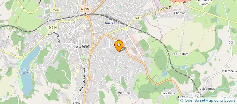 localisation de l'entreprise COMITE DEP ATHLETISME DE LA CREUSE à GUERET