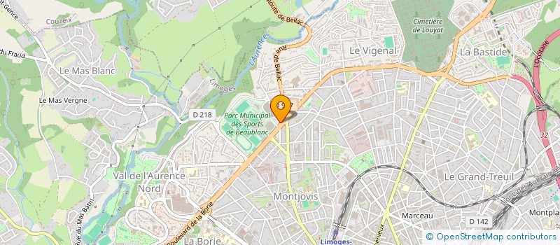 localisation de l'entreprise COMITE DEP CLUBS CYCLISTES HTE VIENNE à LIMOGES