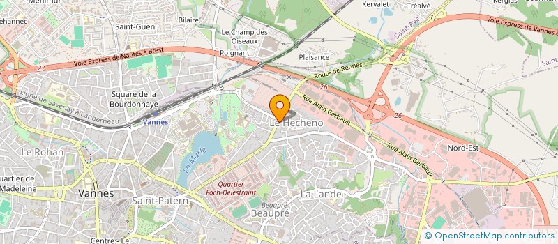 localisation de l'entreprise COMITE DEP CLUBS PARACHUTISME MORBIHAN à VANNES