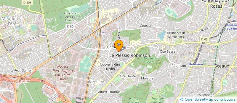 localisation de l'entreprise COMITE DEP D'ATHLETISME HAUTS DE SEINE  LE PLESSIS-ROBINSON