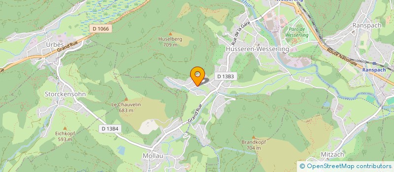 localisation de l'entreprise COMITE DEP DE LUTTE DU HAUT RHIN  HUSSEREN-WESSERLING