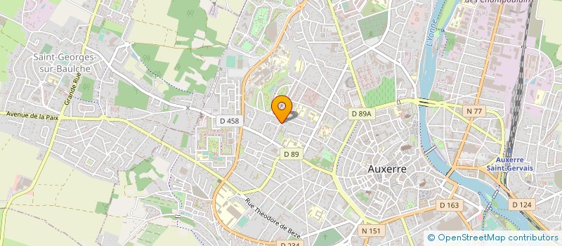 localisation de l'entreprise COMITE DEP DES SPORTS YONNE à AUXERRE