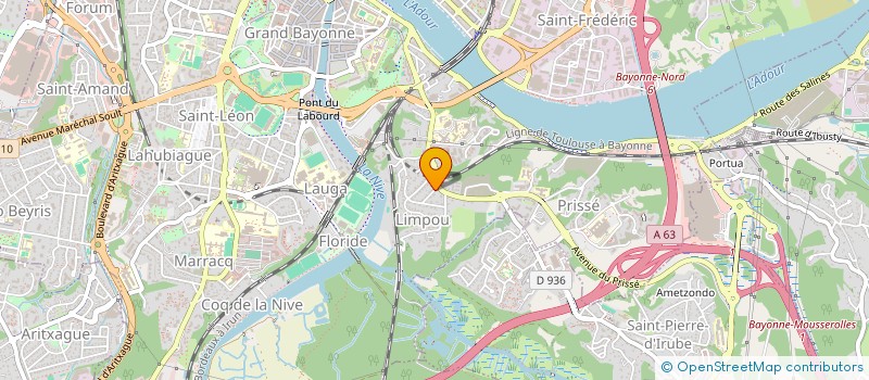 localisation de l'entreprise COMITE DEP DS PYRENEES ATLANTIQUES DE BADMINTON à BAYONNE