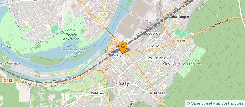 localisation de l'entreprise COMITE DEP DU SPORT ADAPTE DES YVELINES  POISSY