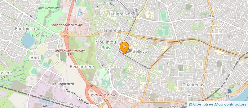 localisation de l'entreprise COMITE DEP EDUCATION PHYSI GYMNA VOLON à NANTES