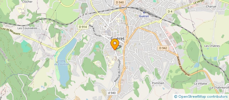localisation de l'entreprise COMITE DEP EDUCATION SANTE CREUSE à GUERET