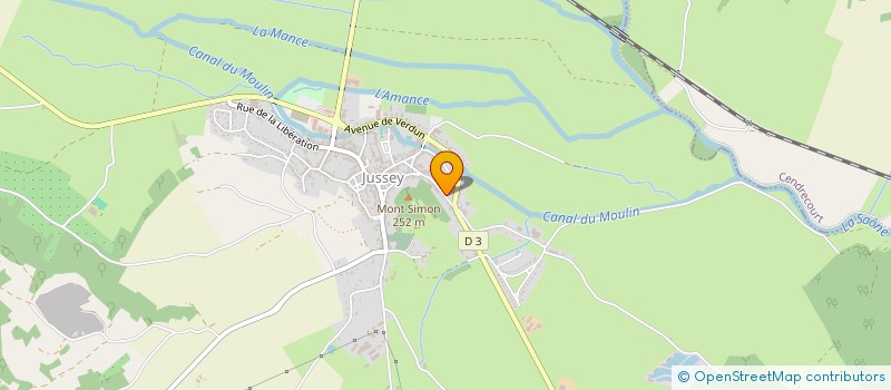 localisation de l'entreprise COMITE DEP. HAUTE SAONE TENNIS DE TABLE  JUSSEY