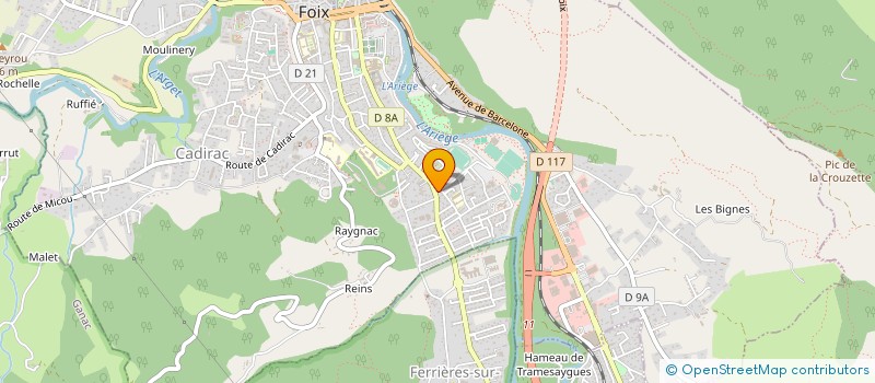 localisation de l'entreprise COMITE DEP JUDO ARIEGE DISCIPLINE ASS à FOIX