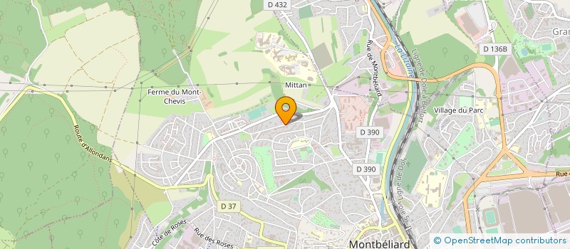 localisation de l'entreprise COMITE DEP LIGUE NAT CONTRE LE CANCER à MONTBELIARD