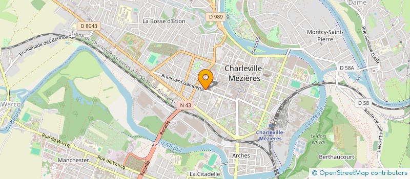 localisation de l'entreprise COMITE DEP MALADIES RESPIRAT TUBERCULOSE  CHARLEVILLE-MEZIERES