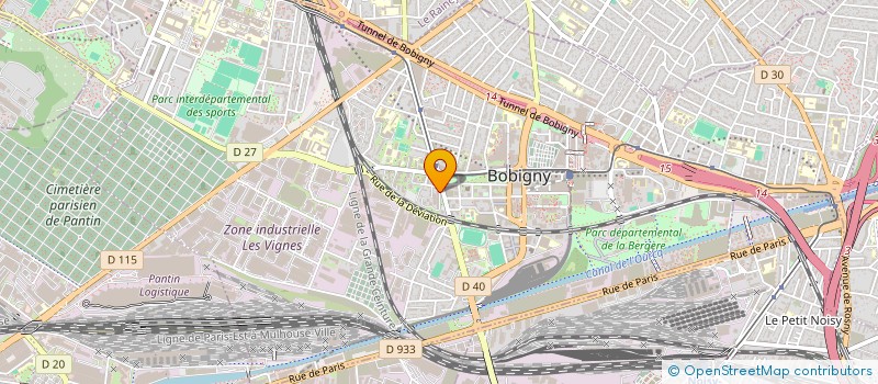 localisation de l'entreprise COMITE DEP OEUVRE SOCIALE SEINE ST DENIS à BOBIGNY