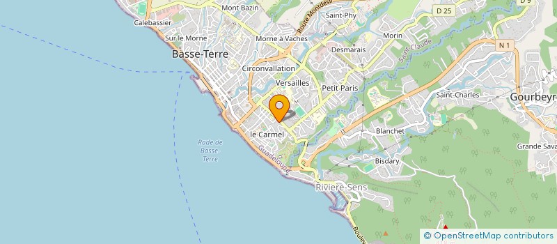 localisation de l'entreprise COMITE DEP RETRAITES PERSON AGEES GPE à BASSE-TERRE
