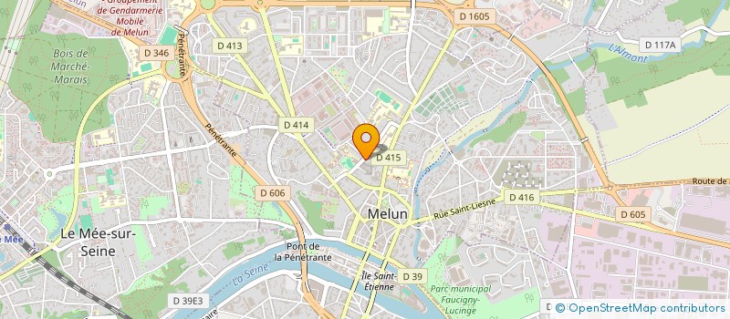 localisation de l'entreprise COMITE DEP SEINE & MARNE TENNIS DE TABLE  ROISSY-EN-BRIE