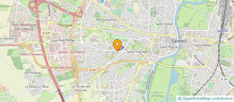 localisation de l'entreprise COMITE DEP TENNIS DE TABLE  SAINTES