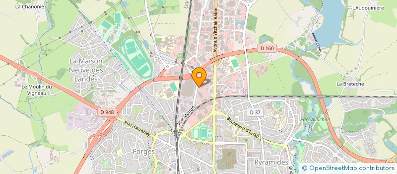 localisation de l'entreprise COMITE DEP UNION SPORTIVE ENS 1ER DEGRE  LA ROCHE-SUR-YON