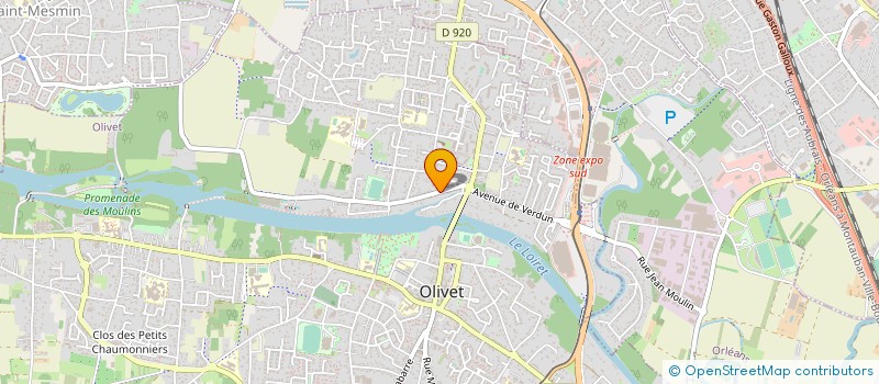 localisation de l'entreprise COMITE DEPAR FEDER ETUDE SPORT S-S MARIN à OLIVET