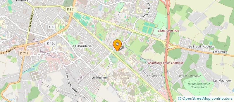 localisation de l'entreprise COMITE DEPART CANOE KAYAK VIENNE  POITIERS
