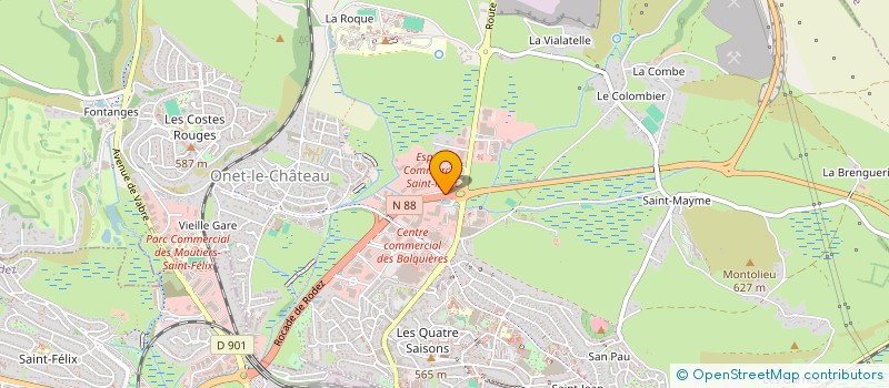 localisation de l'entreprise COMITE DEPART.CYCLISME FFC AVEYRON  ONET-LE-CHATEAU