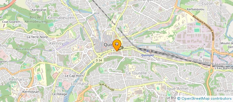 localisation de l'entreprise COMITE DEPART D AMENAGEMENT  QUIMPER