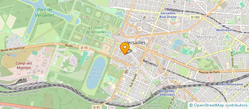 localisation de l'entreprise COMITE DEPART D AVIRON DES YVELINES à VERSAILLES