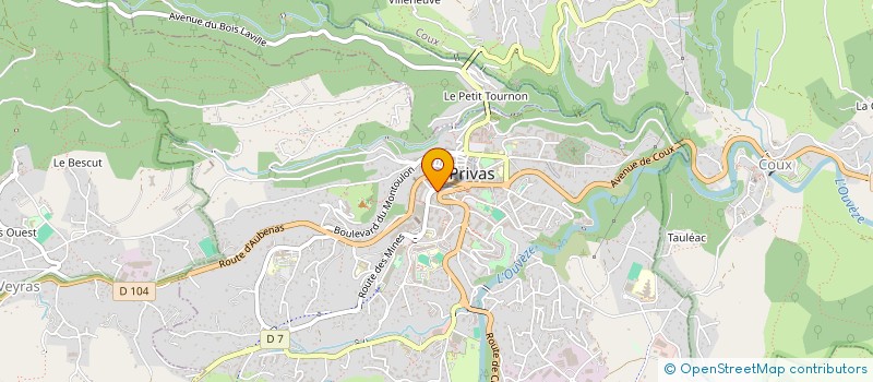 localisation de l'entreprise COMITE DEPART D'EQUITATION DE L'ARDECHE  PRIVAS