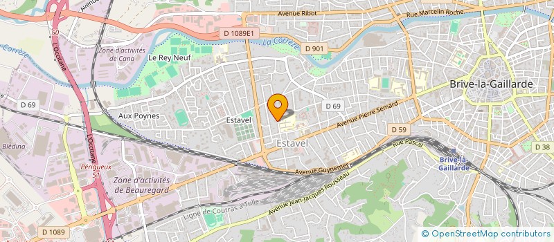 localisation de l'entreprise COMITE DEPART DE BADMINTON CORREZE  BRIVE-LA-GAILLARDE