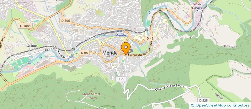localisation de l'entreprise COMITE DEPART DE DANSE DE LOZERE à MENDE