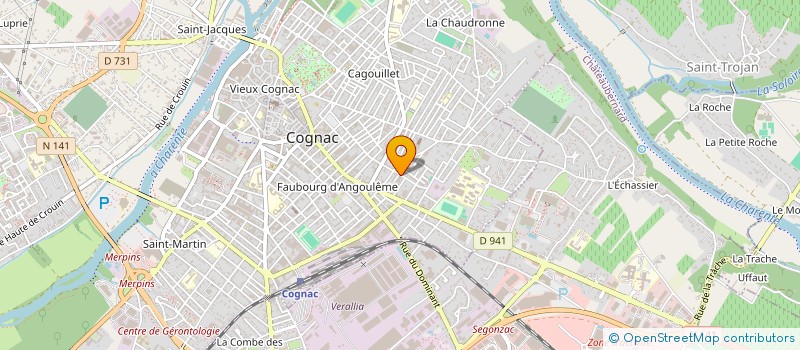 localisation de l'entreprise COMITE DEPART DE GYMNASTIQUE à COGNAC