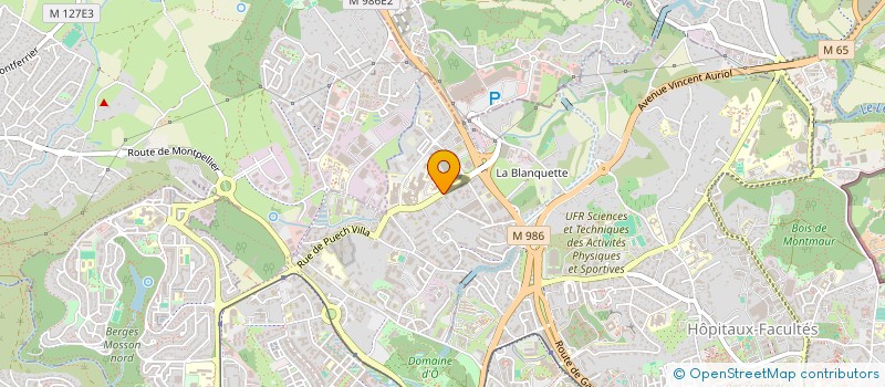 localisation de l'entreprise COMITE DEPART DE L'HERAULT DE SQUASH à MONTPELLIER