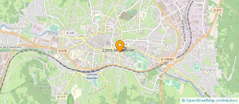 localisation de l'entreprise COMITE DEPART DE NATATION JURA à LONS-LE-SAUNIER