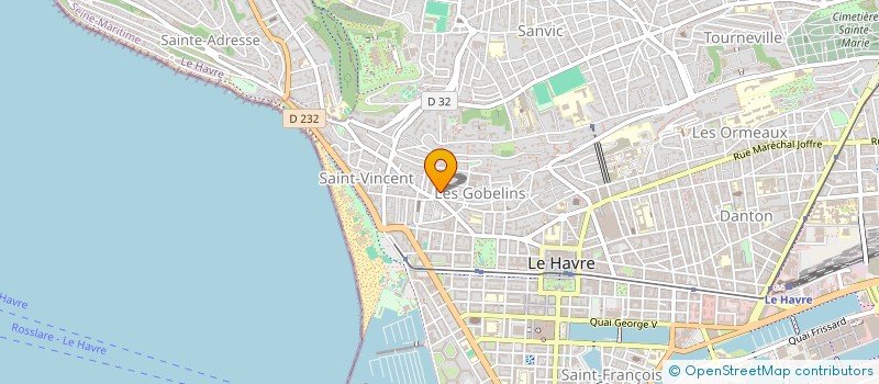 localisation de l'entreprise COMITE DEPART DES  SPORTS DE  GLACE DE SM  LE HAVRE