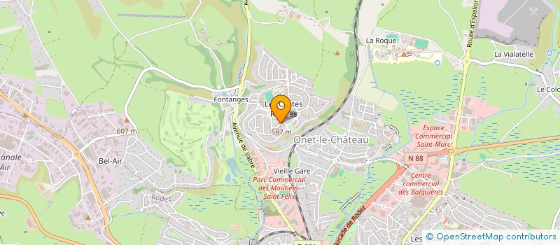 localisation de l'entreprise COMITE DEPART DU SPORT EN MILIEU RURAL  ONET-LE-CHATEAU