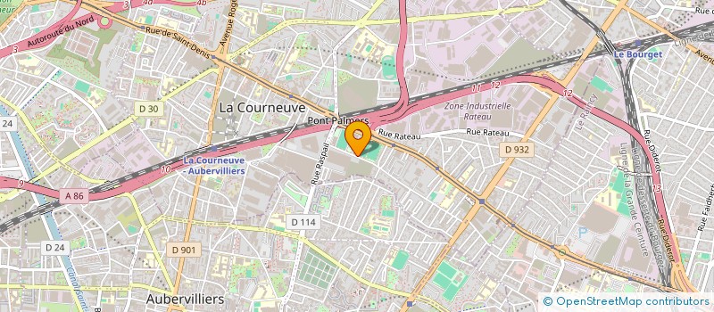 localisation de l'entreprise COMITE DEPART FOOTBALL AMERICAIN DU 93 à LA COURNEUVE