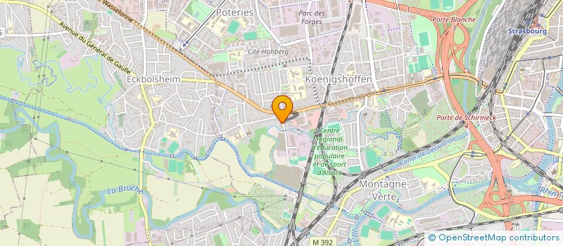 localisation de l'entreprise COMITE DEPART JUDO DU BAS RHIN à STRASBOURG