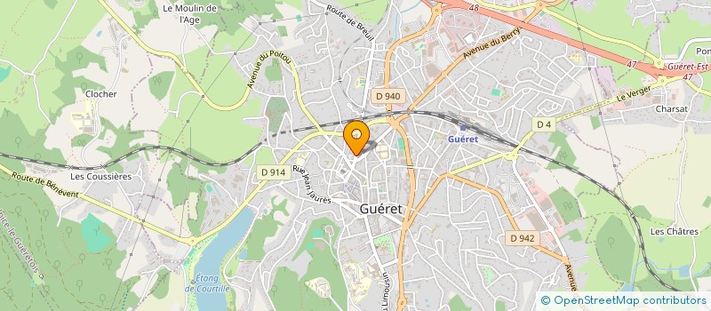 localisation de l'entreprise COMITE DEPART OLYMPIQUE SPORTIF CREUSE à GUERET